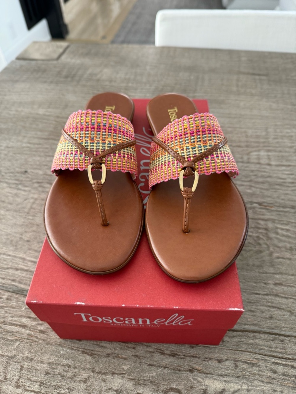 Toscanella Lite Bright Multi sandals size 8